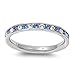 Stainless Steel Eternity Blue and Clear Cz Wedding Band Ring 3mm (3,4,5,6,7,8,9,10); Comes with Free Gift Box