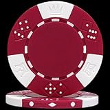 100 Lucky Crown Poker Chips - Red
