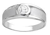 0.15Ct. 14K. White Gold Round Diamond Promise Ring