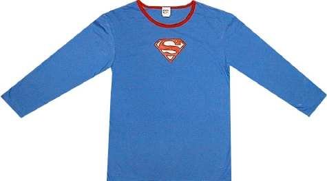 Super Girl Logo 3/4 Sleeve Sleep Top for women