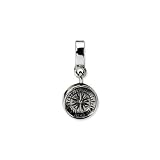 Compass Dangle Charm in Sterling Silver for Pandora, Kera and other 3mm Bracelets