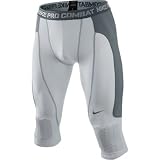Nike 395554 Pro Combat 17 inch Compression Diamond Thief - White/Grey