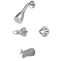 Kingston Brass 2-Valve Tub and Shower Faucet/ Adjustable Shower Head