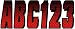Hardline Series 300 Carbon Fiber Number Registration Kit Red/Black