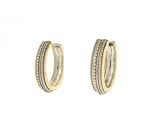 Designer Inspired Cable Two-tone Hoop Earrings