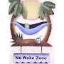 No Wake Zone Wall Sign