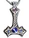 Nordic Heavy Large Viking God Thor's Hammer Silver-Tone Pendant Necklace