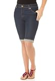 Avenue Plus Size Flap Pocket Denim Short