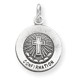 Sterling Silver Antiqued Confirmation Medal
