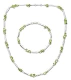 Peridot jewelry set, 'Elegance' 16 L