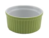 BIA Cordon Bleu 4.5-Ounce Ramekins, Set of 4, Two-Tone Avocado/White