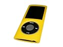 YELLOW Silicone Skin Case Cover for Apple iPod Nano 4th Gen Generation 4G new Nano-Chromatic 4GB, 8GB & 16GB + Screen Protector & Lanyard
