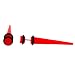 Fake Acrylic Tapers - Red - 16g Wire - 8mm - Sold as a Pair