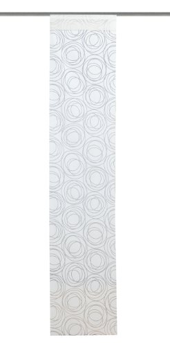 Home fashion 86478-810 Schiebevorhang "Kreise" Ausbrenner, wollwei&szlig; / 245 x 60 cm