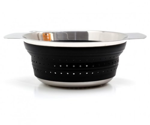 Rosle 16120 8-Inch Collapsible Colander, Black