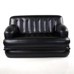 Smart Air Beds Full Sized 5 x 1 Inflatable Sofa Bed, Black