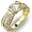 Bague femme Gladys solitaire - Plaque Or jaune 585/1000 - Oxyde de zirconium clair