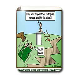 Rich Diesslins Funny KNOTS Scouting Cartoons - A Good Nights Sleep - Snoring - Light Switch Covers - single toggle switch