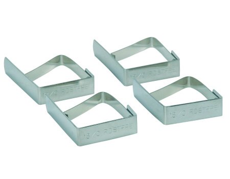 Kitchen Craft Stainless Steel Table Cloth Clips- card of four