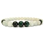 Aquamarine Bracelet 05 Stretch Malachite Blue Green 8mm Genuine Stone Crystal Healing Gemstone