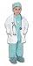 Green Junior Physician Outfit with Lab Coat, Scrub Set, and Stethoscope,  Size 6/8