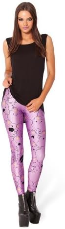 Buyme Fashion Women Galaxy Digital Print Thick Stretch Leggings Purple One Size
