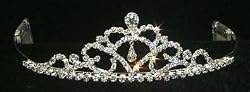 Pear Drop Crystal Rhinestone Tiara ~ Perfect Pageant Prom or Wedding