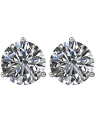 Genuine Ibiza Elegance TM 14K White Gold Earrings 2Cttw Pa. 0.93 Grams . 100% Satisfaction Guaranteed.
