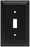 Brainerd #64219 Black Arch Single Swit Plate