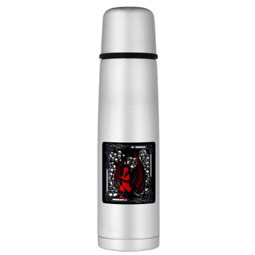 Large Thermos Bottle Dragon Girl Goth Tapestry