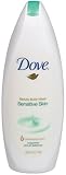Dove Moisturizing Beauty Body Wash, Sensitive Skin, 24-Ounce Bottles (Pack of 3)