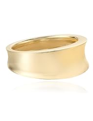 14k Yellow Gold Concave Ring, Size 7