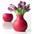 Red rubber vase