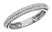 Ladies Knife Edge Pave Diamond Eternity Band .65cttw