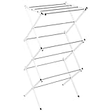 Polder Compact Accordion Clothes Drying Rack, Chrome/White
