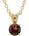 Ravishing Round Cut Mozambique Garnet Necklace set in 14 kt Yellow Gold - Free 18" Gold Chain Ravishing Round Cut Mozambique Garnet Necklace set in 14 kt Yellow Gold - Free 18" Gold Chain
