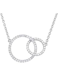 CleverEves Necklace Diamond 1/3 Ct T 18.75 Inch
