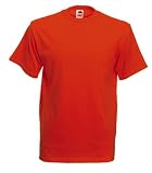 Fruit of the Loom plain t-shirt Orange Large (41" - 43" inch chest)