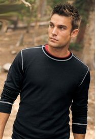 Long Sleeve Contrast Stitch Thermal Shirt