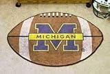 NCAA MICHIGAN WOLVERINES FOOTBALL SHAPED DOOR MAT RUG