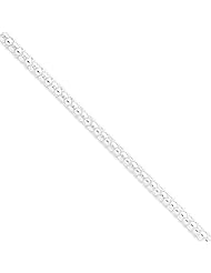 24 Inch Sterling Silver Fancy Popcorn Link Chain Necklace