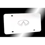 Infiniti Chrome Logo on Polished License Plate