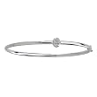 14K White Gold 0.03 ct. Diamond Bangle Bracelet