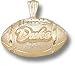 Duke Blue Devils Solid 10K Gold ''DUKE'' Football Pendant
