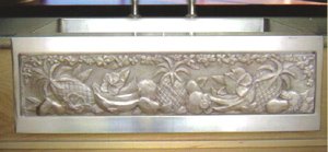 Elite Bath Chameleon Stainless Square Edge Apron Front Farm Sink With Art - SFS30