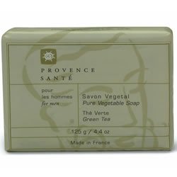 Provence Sante Men's Pure Vegetable Soap, Green Tea, 4.4 Ounces