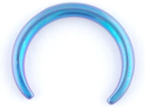 One Titanium Crescent: 14g 7/16" Teal