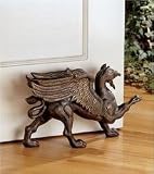 Bronze Finished Foundry Iron Griffin Victorian Antique Bookend/ Doorstop