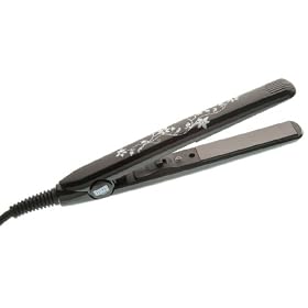 Haito Black Crystal Flower Mini Hair Straightener