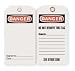 Industrial Grade 2RMW7 Accident Prevention Tag, Danger, Pk 25